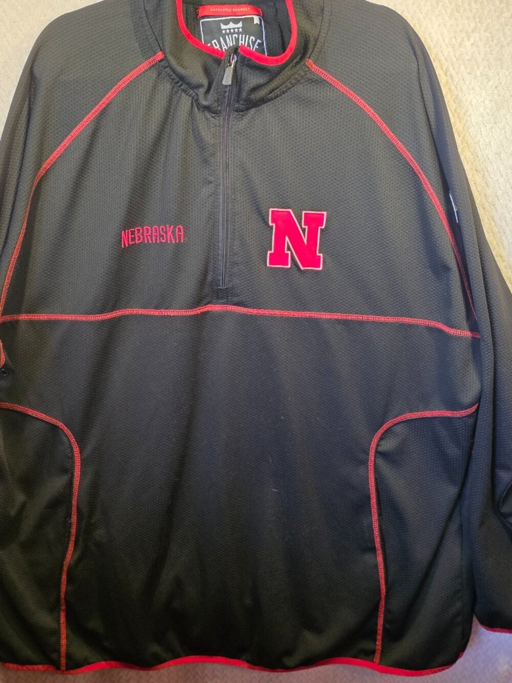 Franchise Club Nebraska Huskers Men’s 1/4 Zip Performance Pullover SZ 4XL